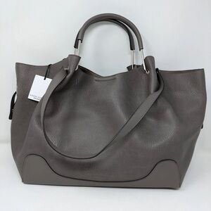 Sandra Darren Charcoal Leather Tote